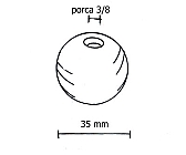Bola com porca 3/8