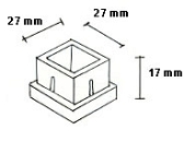 Ponteira interna borracha 30x30