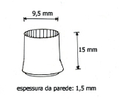 Ponteira externa 3/8 borracha