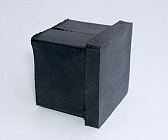 Ponteira 20x20 externa  borracha vertical 