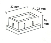 Ponteira 35x25 interna 