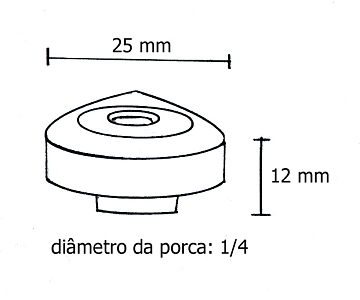 Manípulo triang pequeno c/ porca  1/4